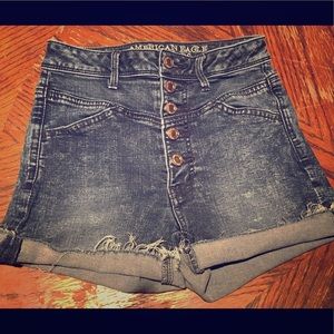 Size 0 high wasted denim cut offs